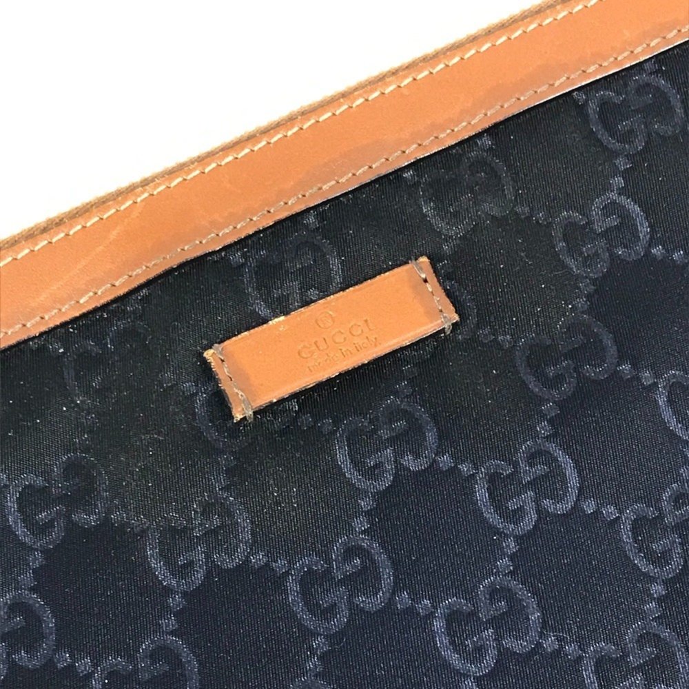 GUCCI 286209 GG logo all-over pattern pouch bag clutch leather nylon men's - Picture 10 of 10